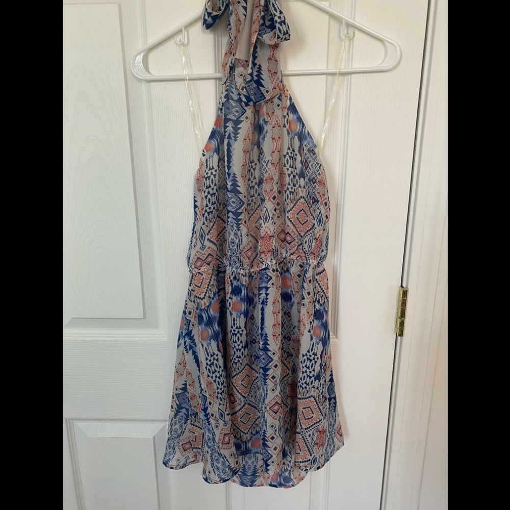 Halter top bathing suit cover-up